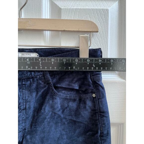 Free People Blue Velvet Skinny Pant 26 Inch Inseam Size 28 Holiday - Picture 4 of 8